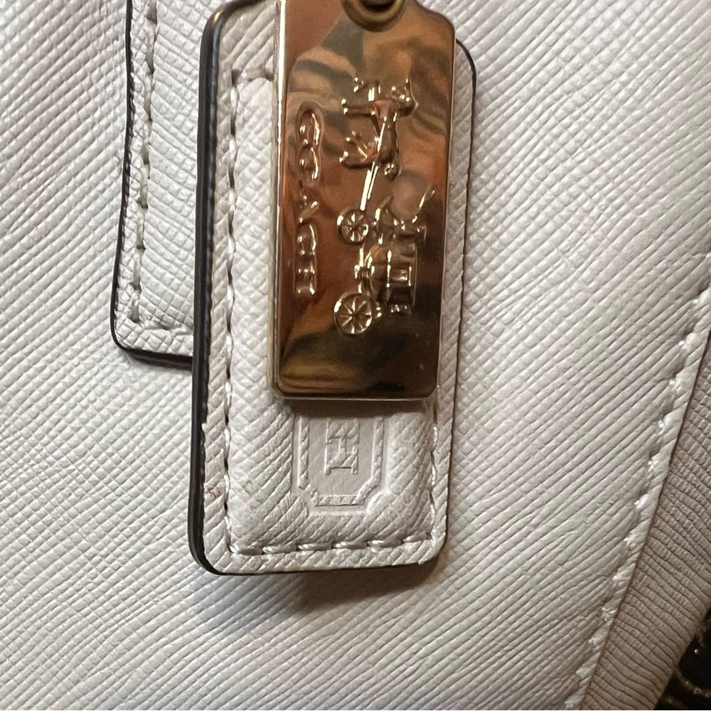 Coach 2014 Madison Ivory Saffiano Mini North/South Tote - Picture 8 of 16